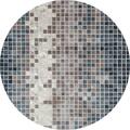Art Carpet 5 Ft. Titanium Collection Mosaic Woven Round Area Rug, Aqua 841864116920